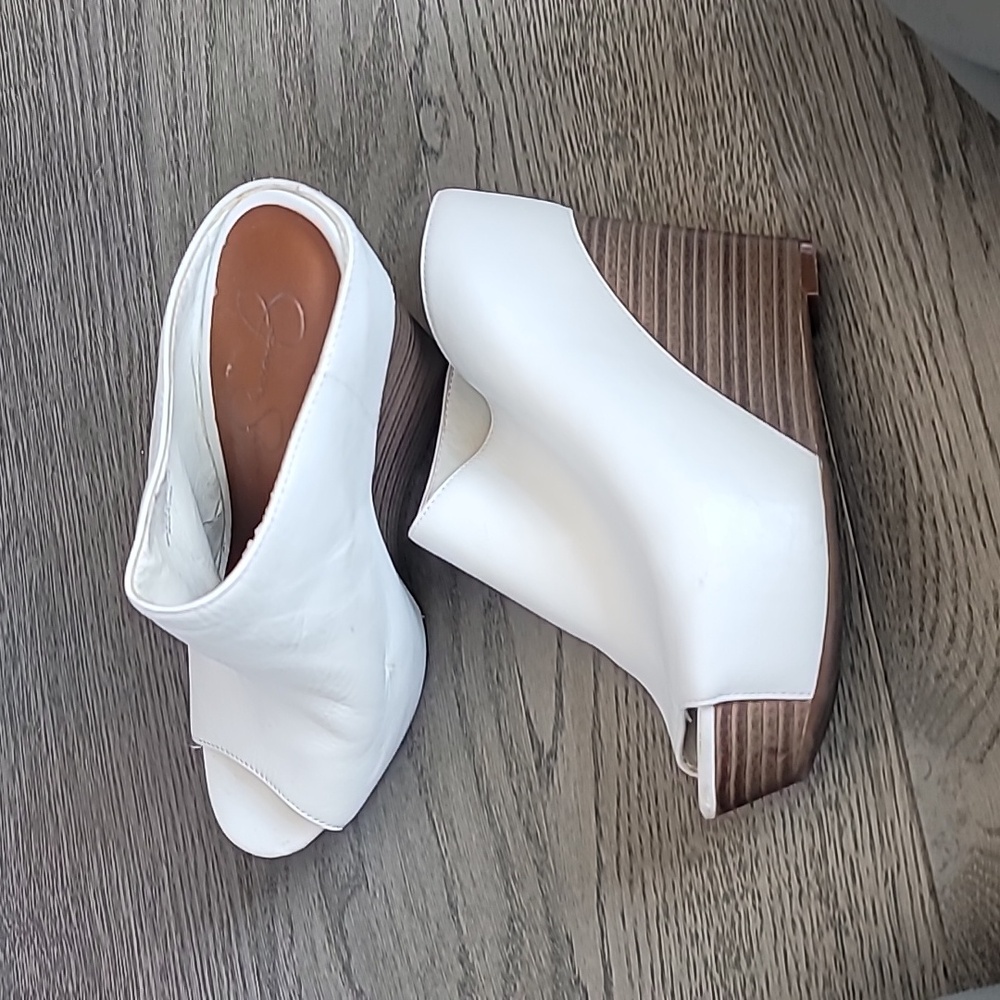 White platform leather wedges laurin wedges